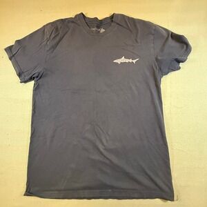 Flomotion Mens Dont Feed The Locals Shark Graphic T-Shirt Navy Blue Size M 1999